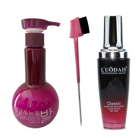 Hair & Weave Care -Silicon Serum Oil + Keratin Treatment + 3 in 1 Brush