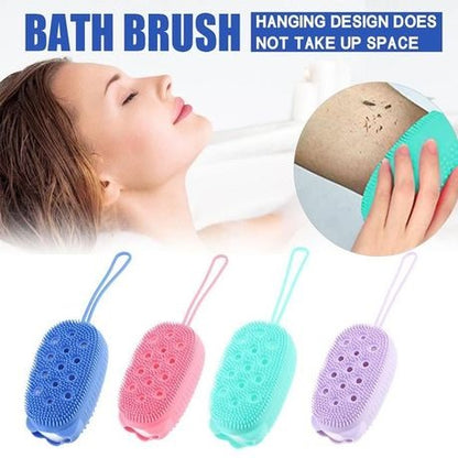 Silicone Bath Brush Double-Sided Massage Scalp Backwash Silicone Bath Brush Double-Sided Massage Scalp Backwash