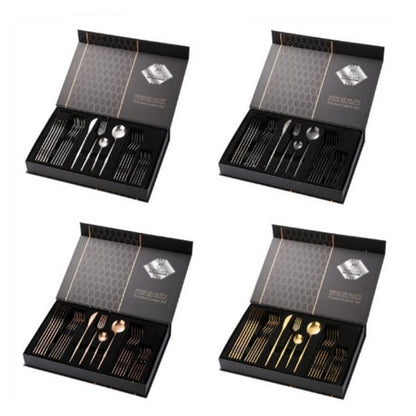 Stainless Steel Cutlery Set - 24 Piece Stainless Steel Cutlery Set - 24 Piece Code: MOQ: 4
