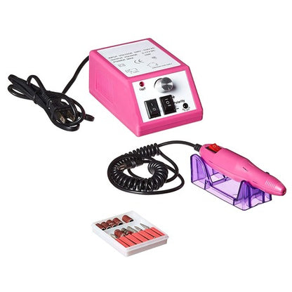 Electric Drill Nail Art Machine Manicure and Pedicure Set -Pink