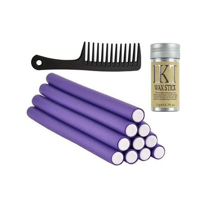 Twist Flexi Foam Curling Roller Rods Heatless, Wax Stick & Comb