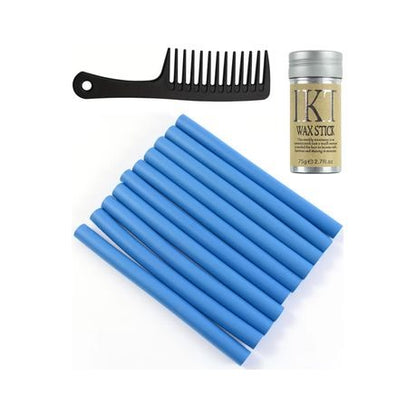 Twist Flexi Foam Curling Roller Rods Heatless, Wax Stick & Comb