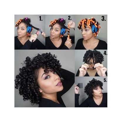 Twist Flexi Foam Curling Roller Rods Heatless, Wax Stick & Comb