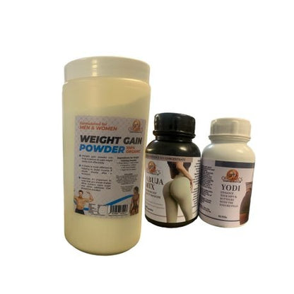 Weight Gain Powder 1kg, Riita Abuja & Yodi 60 Capsules