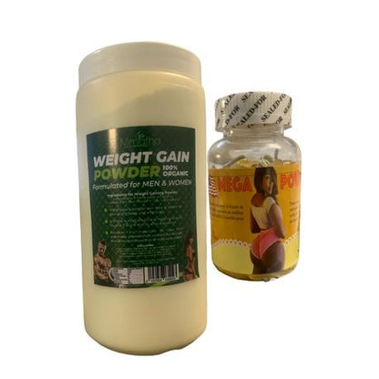 Weight Gain Powder 1Kg & Butt Enlargement Mega Power Capsules