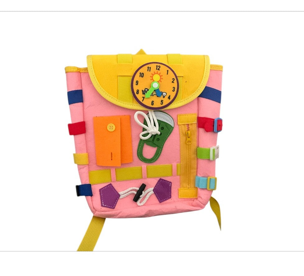 Backpack, Cotton Blend, Pink and Yellow, 18 Months to 5 Years